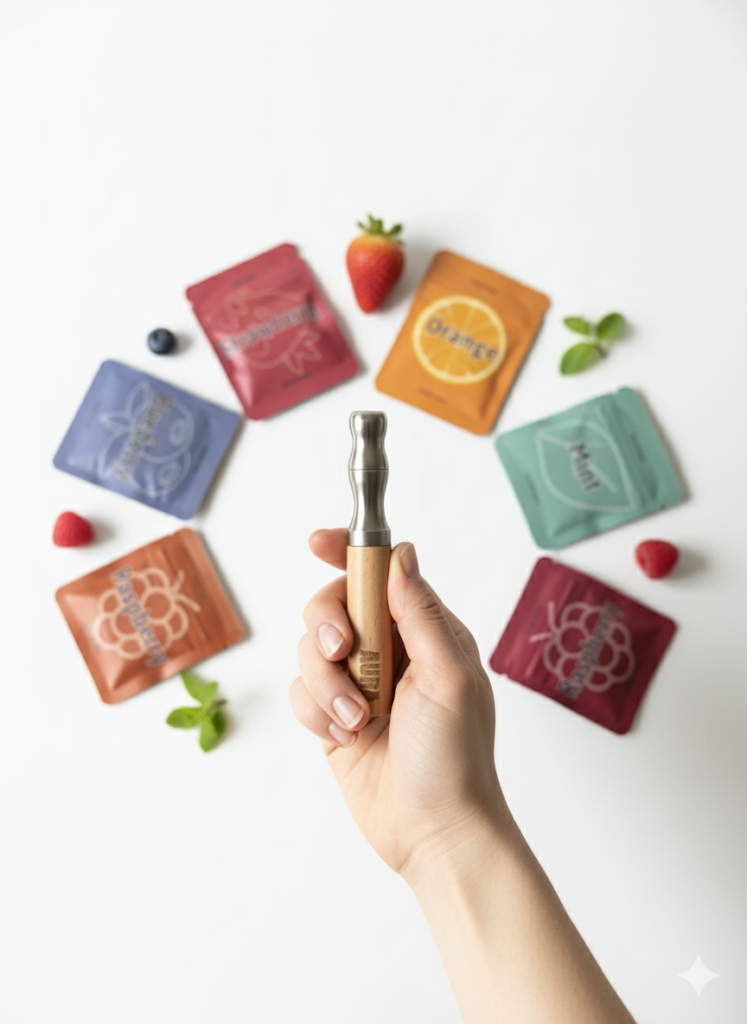 AuraFlow Flavoured Air Pen in hand 